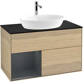 Villeroy & Boch Tvättställsskåp Finion med 2 Lådor Hylla och Bänkskiva för Fristående från Artis Collaro G772HGPC