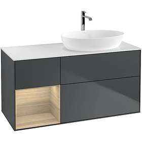 Villeroy & Boch Tvättställsskåp Finion med 3 Lådor Hylla och Bänkskiva för Ocentrerat från Artis Collaro GA41PCHG