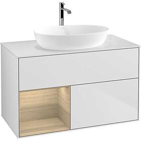 Villeroy & Boch Tvättställsskåp Finion med 2 Lådor Hylla och Bänkskiva för Fristående från Artis Collaro GA11PCMT