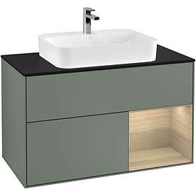 Villeroy & Boch Tvättställsskåp Finion med 2 Lådor Hylla och Bänkskiva för Ytmonterat G372PCGM