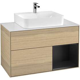 Villeroy & Boch Tvättställsskåp Finion med 2 Lådor Hylla och Bänkskiva för Centrerat G121PDPC