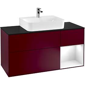Villeroy & Boch Tvättställsskåp Finion med 3 Lådor Hylla och Bänkskiva för Centrerat G172GFHB