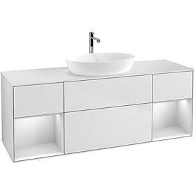 Villeroy & Boch Tvättställsskåp Finion med Två Hyllor och Bänkskiva för Fristående från Artis Collaro G861MTMT