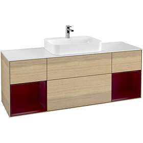 Villeroy & Boch Tvättställsskåp Finion med Två Hyllor och Bänkskiva för Ytmonterat G451HBPC