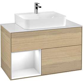 Villeroy & Boch Tvättställsskåp Finion med 2 Lådor Hylla och Bänkskiva för Centrerat G111GFPC