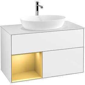 Villeroy & Boch Tvättställsskåp Finion med 2 Lådor Hylla och Bänkskiva för Fristående från Artis Collaro GA11HFGF