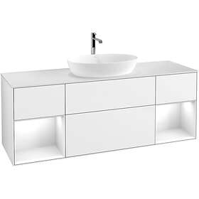 Villeroy & Boch Tvättställsskåp Finion med Två Hyllor och Bänkskiva för Fristående från Artis Collaro GD01GFGF