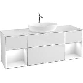 Villeroy & Boch Tvättställsskåp Finion med Två Hyllor och Bänkskiva för Fristående från Artis Collaro G861GFMT