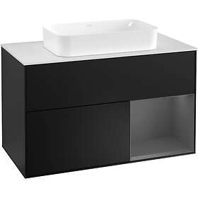 Villeroy & Boch Tvättställsskåp Finion med 2 Lådor Hylla och Bänkskiva för Fristående F251GKPD