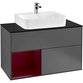 Villeroy & Boch Tvättställsskåp Finion med 2 Lådor Hylla och Bänkskiva för Centrerat G112HBGK