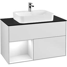 Villeroy & Boch Tvättställsskåp Finion med 2 Lådor Hylla och Bänkskiva för Ytmonterat G362GFMT