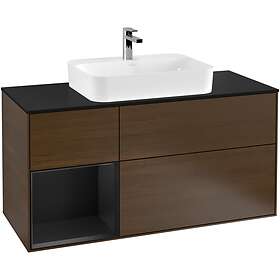 Villeroy & Boch Tvättställsskåp Finion med 3 Lådor Hylla och Bänkskiva för Ytmonterat F412PDGN