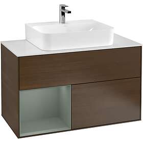 Villeroy & Boch Tvättställsskåp Finion med 2 Lådor Hylla och Bänkskiva för Centrerat G111GMGN