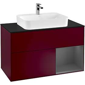 Villeroy & Boch Tvättställsskåp Finion med 2 Lådor Hylla och Bänkskiva för Ytmonterat F372GKHB