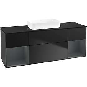 Villeroy & Boch Tvättställsskåp Finion med Två Hyllor och Bänkskiva för Fristående F742HGPD
