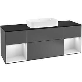 Villeroy & Boch Tvättställsskåp Finion med Två Hyllor och Bänkskiva för Fristående G332MTGK