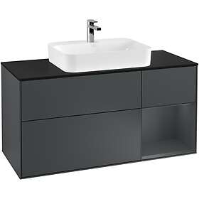 Villeroy & Boch Tvättställsskåp Finion med 3 Lådor Hylla och Bänkskiva för Ytmonterat F422HGHG