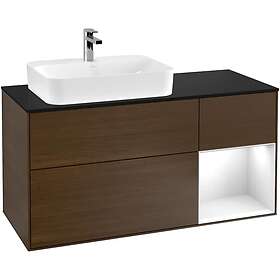 Villeroy & Boch Tvättställsskåp Finion med 3 Lådor Hylla och Bänkskiva för Ocentrerat Ytmonterat G402GFGN