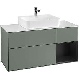 Villeroy & Boch Tvättställsskåp Finion med 3 Lådor Hylla och Bänkskiva för Centrerat G171PDGM