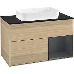Villeroy & Boch Tvättställsskåp Finion med 2 Lådor Hylla och Bänkskiva för Fristående G252HGPC