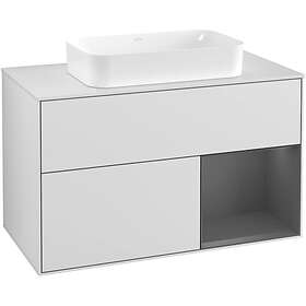 Villeroy & Boch Tvättställsskåp Finion med 2 Lådor Hylla och Bänkskiva för Fristående F251GKMT
