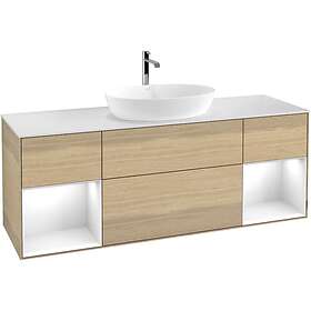 Villeroy & Boch Tvättställsskåp Finion med Två Hyllor och Bänkskiva för Fristående från Artis Collaro G861GFPC