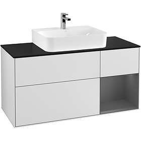 Villeroy & Boch Tvättställsskåp Finion med 3 Lådor Hylla och Bänkskiva för Centrerat G172GKMT
