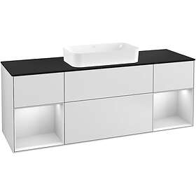Villeroy & Boch Tvättställsskåp Finion med Två Hyllor och Bänkskiva för Fristående F332MTMT