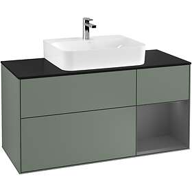 Villeroy & Boch Tvättställsskåp Finion med 3 Lådor Hylla och Bänkskiva för Centrerat F172GKGM