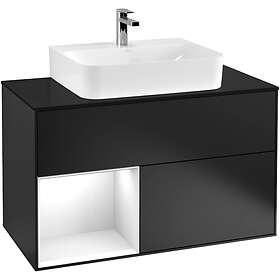 Villeroy & Boch Tvättställsskåp Finion med 2 Lådor Hylla och Bänkskiva för Centrerat G112GFPD