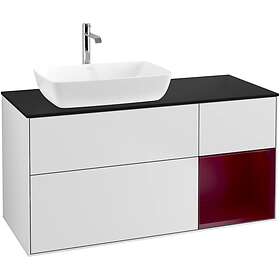 Villeroy & Boch Tvättställsskåp Finion med 3 Lådor Hylla och Bänkskiva för Ocentrerat från Artis Collaro F812HBMT