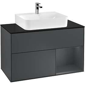 Villeroy & Boch Tvättställsskåp Finion med 2 Lådor Hylla och Bänkskiva för Centrerat G122HGHG