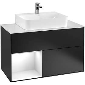 Villeroy & Boch Tvättställsskåp Finion med 2 Lådor Hylla och Bänkskiva för Centrerat G111GFPD