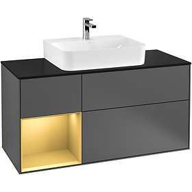 Villeroy & Boch Tvättställsskåp Finion med 3 Lådor Hylla och Bänkskiva för Centrerat G162HFGK