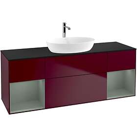 Villeroy & Boch Tvättställsskåp Finion med Två Hyllor och Bänkskiva för Fristående från Artis Collaro GD02GMHB