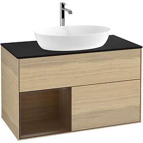 Villeroy & Boch Tvättställsskåp Finion med 2 Lådor Hylla och Bänkskiva för Fristående från Artis Collaro G772GNPC