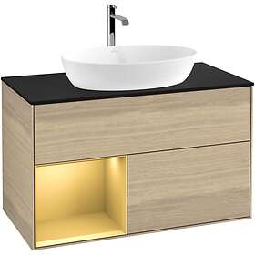 Villeroy & Boch Tvättställsskåp Finion med 2 Lådor Hylla och Bänkskiva för Fristående från Artis Collaro G772HFPC