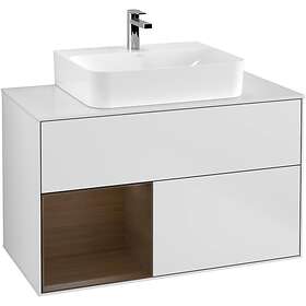 Villeroy & Boch Tvättställsskåp Finion med 2 Lådor Hylla och Bänkskiva för Centrerat G111GNMT