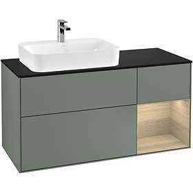 Villeroy & Boch Tvättställsskåp Finion med 3 Lådor Hylla och Bänkskiva för Ocentrerat Ytmonterat G402PCGM