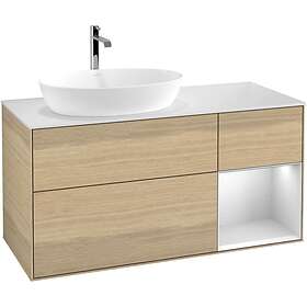 Villeroy & Boch Tvättställsskåp Finion med 3 Lådor Hylla och Bänkskiva för Ocentrerat från Artis Collaro G811MTPC
