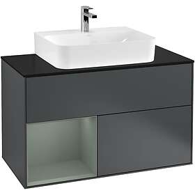 Villeroy & Boch Tvättställsskåp Finion med 2 Lådor Hylla och Bänkskiva för Centrerat F112GMHG