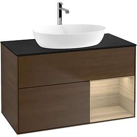 Villeroy & Boch Tvättställsskåp Finion med 2 Lådor Hylla och Bänkskiva för Fristående från Artis Collaro GA22PCGN