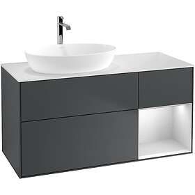 Villeroy & Boch Tvättställsskåp Finion med 3 Lådor Hylla och Bänkskiva för Ocentrerat från Artis Collaro G811MTHG
