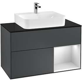 Villeroy & Boch Tvättställsskåp Finion med 2 Lådor Hylla och Bänkskiva för Centrerat G122MTHG