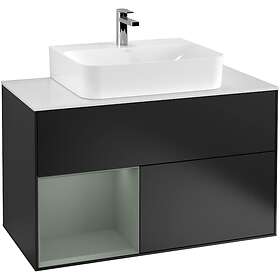 Villeroy & Boch Tvättställsskåp Finion med 2 Lådor Hylla och Bänkskiva för Centrerat G111GMPD