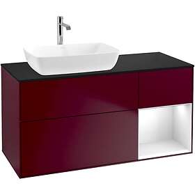 Villeroy & Boch Tvättställsskåp Finion med 3 Lådor Hylla och Bänkskiva för Ocentrerat från Artis Collaro F812GFHB