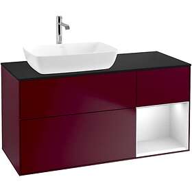 Villeroy & Boch Tvättställsskåp Finion med 3 Lådor Hylla och Bänkskiva för Ocentrerat från Artis Collaro F812MTHB