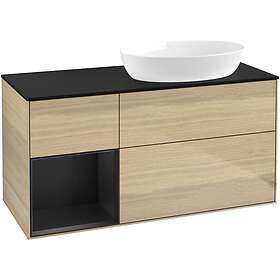Villeroy & Boch Tvättställsskåp Finion med 3 Lådor Hylla och Bänkskiva för Ocentrerat från Artis Collaro FA42PDPC