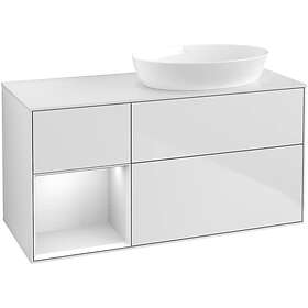 Villeroy & Boch Tvättställsskåp Finion med 3 Lådor Hylla och Bänkskiva för Ocentrerat från Artis Collaro FA41MTMT