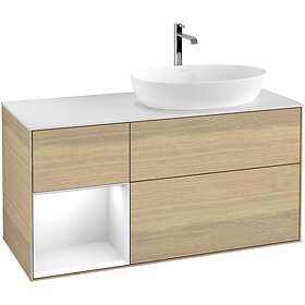 Villeroy & Boch Tvättställsskåp Finion med 3 Lådor Hylla och Bänkskiva för Ocentrerat från Artis Collaro G801GFPC